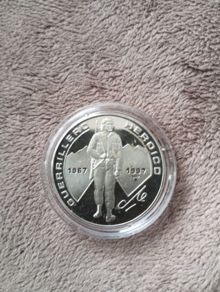 Moneda Plata Cuba 30 Aniversario Che