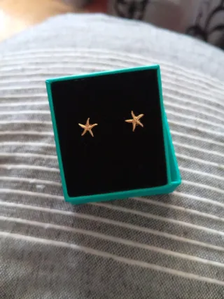 Pendientes estrella bañados en oro