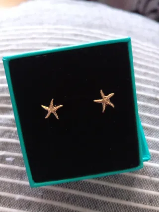 Pendientes estrella bañados en oro