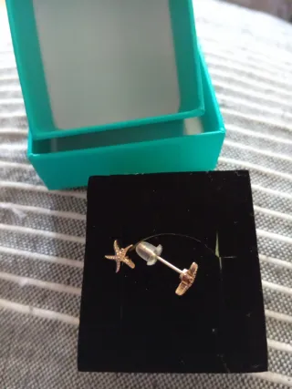 Pendientes estrella bañados en oro