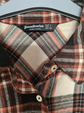 Camisa cuadros Stradivarius Talla L