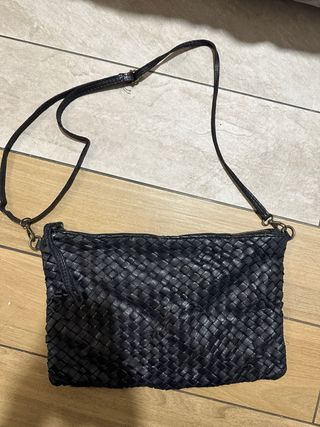 Borsa vera pelle intrecciata