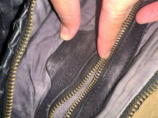 Borsa vera pelle intrecciata