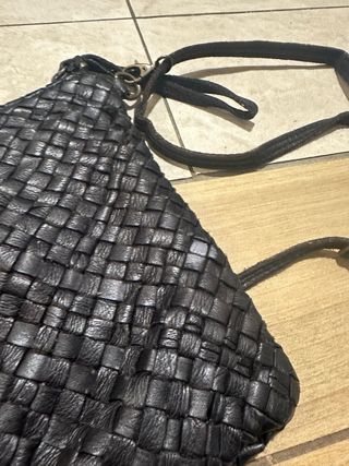 Borsa vera pelle intrecciata