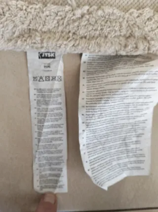 Tappeto beige in cotone 100%