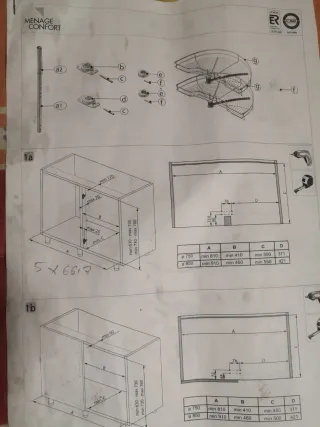 Accesorio giratorio para armario de cocina