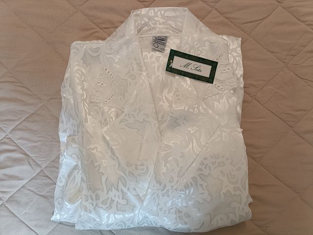 Pigiama donna lungo, color panna. Tag. 46