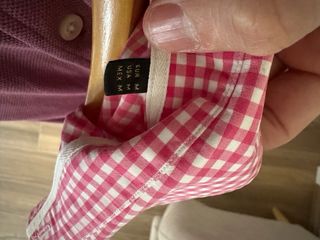Camisa cuadros rosa Massimo Dutti