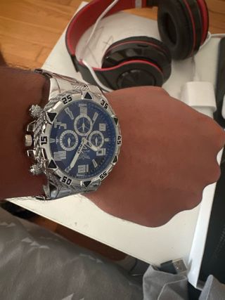 Reloj Azul y Plateado