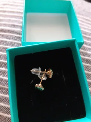 Pendientes concha dorados