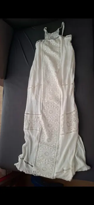 Vestido blanco largo encaje