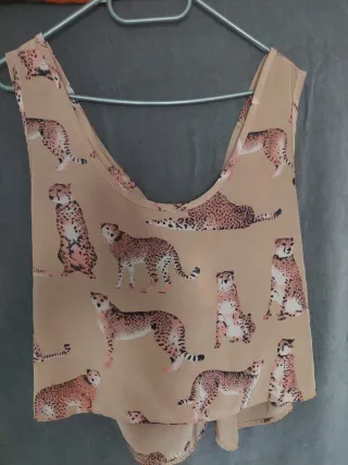 Top estampado leopardo mujer