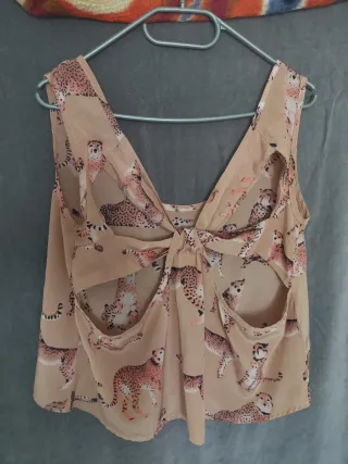 Top estampado leopardo mujer