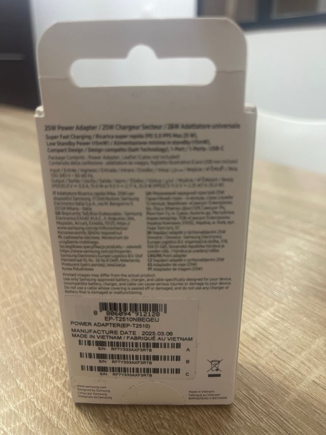 Adattatore di alimentazione Samsung 25W