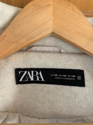 Chaqueta Zara Beige Mujer
