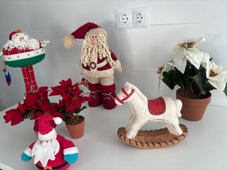 Adornos Navideños Santa y Caballito