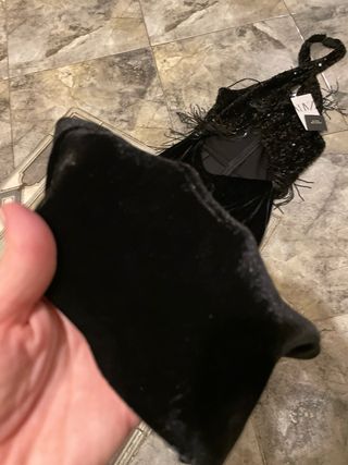 Mono Zara Terciopelo Lentejuelas Negro