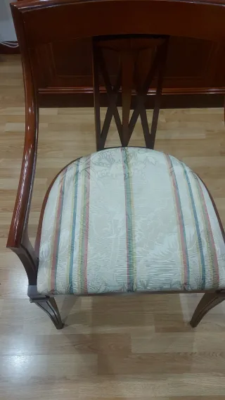6 Sillas de Comedor Tapizadas Madera