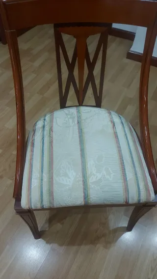 6 Sillas de Comedor Tapizadas Madera