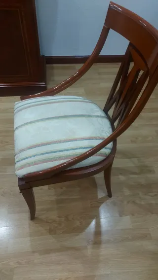 6 Sillas de Comedor Tapizadas Madera