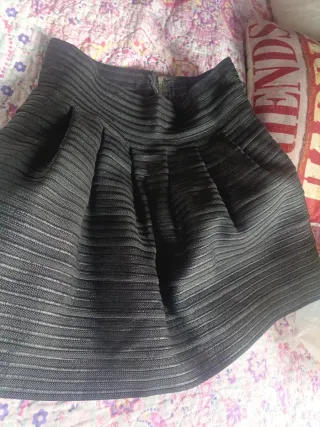 Falda corta vestir negra