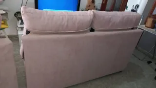 Sofá chaise longue rosa