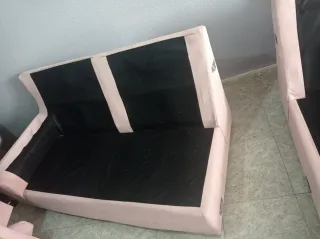 Sofá chaise longue rosa