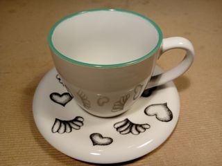 Tazze The/Latte anonime 2 e 2 Piattini Thun