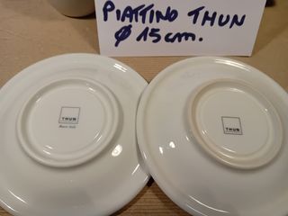 Tazze The/Latte anonime 2 e 2 Piattini Thun