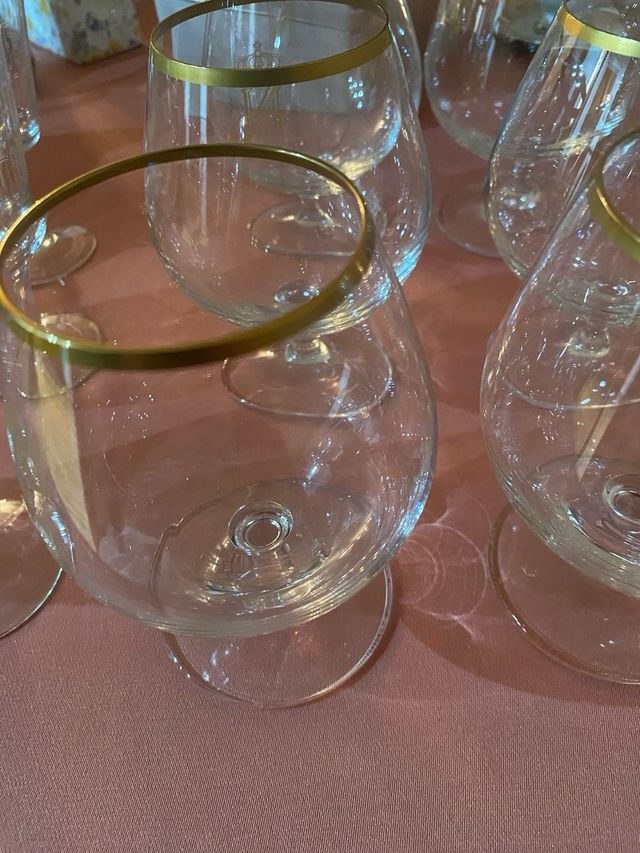 Juego de café porcelana dorado