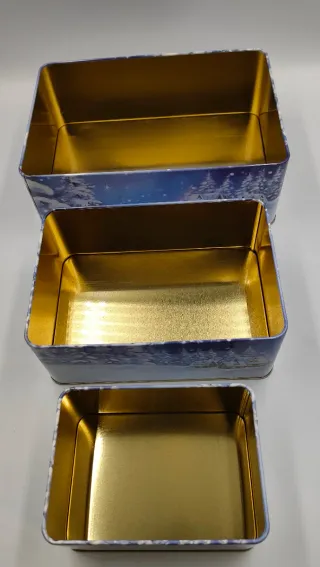 Lote 3 Cajas Metálicas Navideñas