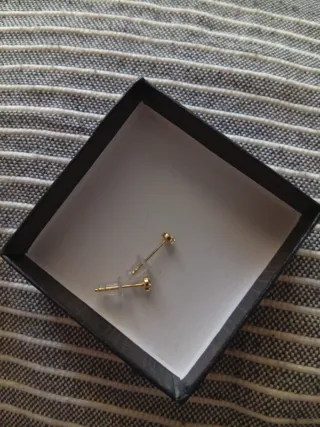 Pendientes Oro Bañado Circonitas