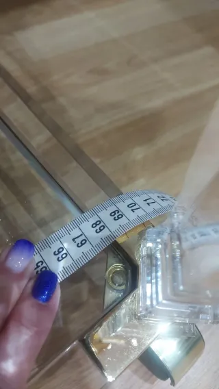 Mesa auxiliar metacrilato y cristal