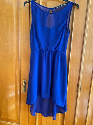 Vestido fiesta azul zafiro Stradivarius Talla M