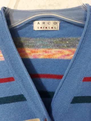 Cárdigan Arco Iris Rayas Azules