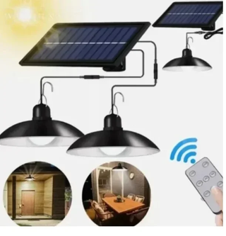 Lampada Pannello Solare Giardino 2 Luci Faro