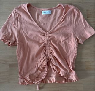 Top naranja Lefties fruncido talla L