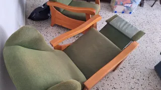 2 Sillones Orejeros Reclinables Verdes