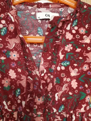 Vestido infantil estampado C&A 5-6 años 110 cm