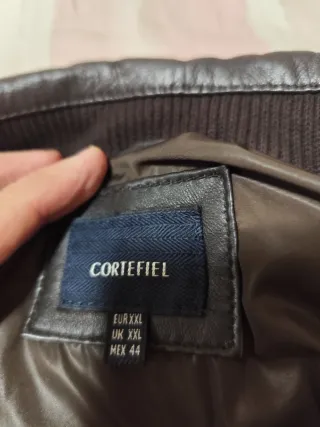 Chaqueta Piel Hombre Cortefiel Tres Cuartos XXL 44