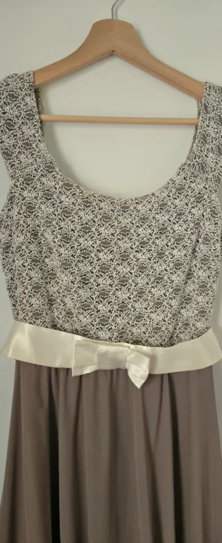 Vestido Beige Fiesta Talla M