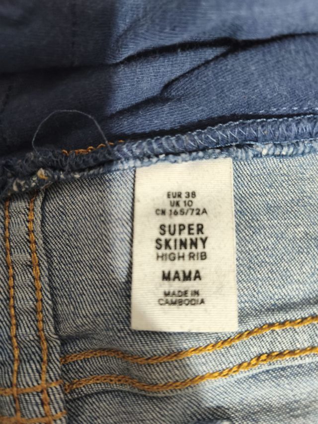 Pantalón vaquero premamá H&M T.38