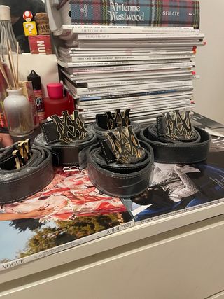 Cinture Amiri Nere e Oro