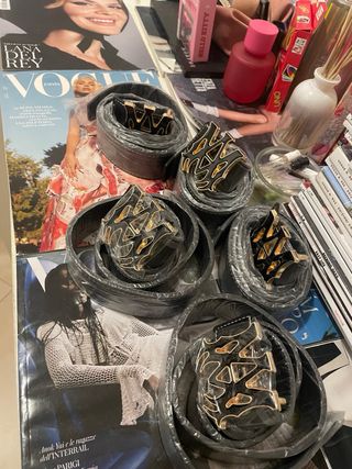 Cinture Amiri Nere e Oro