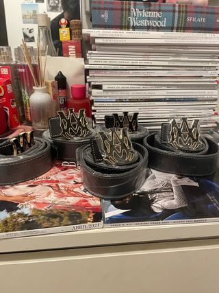 Cinture Amiri Nere e Oro