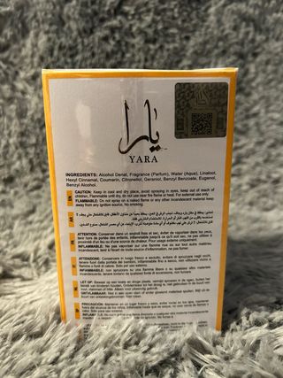 Perfume Yara Tous Lattafa Aroma Tropical Dorado.