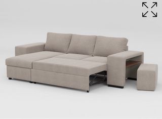 Sofá cama modular beige