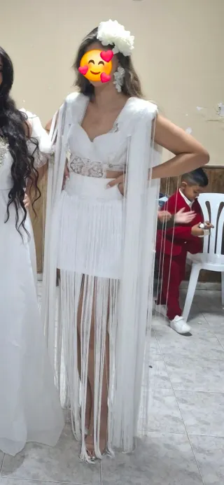 Vestido de boda gitana blanco