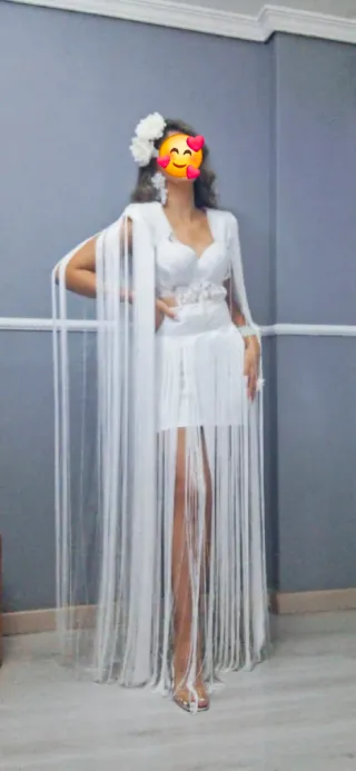 Vestido de boda gitana blanco