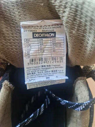 Zapatillas Kalenji Kiprun Trail MT Negro Bronce